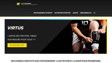 Page d'accueil du site : Sport Equipement