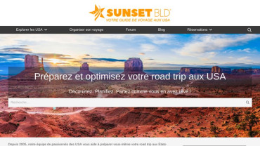 Page d'accueil du site : Sunset Bld