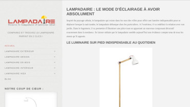 Page d'accueil du site : Lampadaire Info