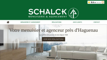 Page d'accueil du site : Menuiserie Schalck