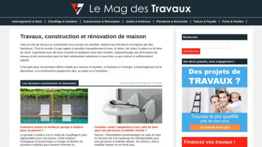 Page d'accueil du site : Travaux & Construction