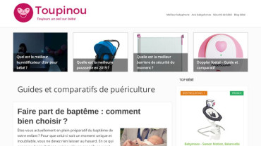 Page d'accueil du site : Toupinou