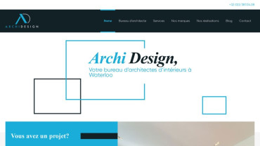Page d'accueil du site : Archi Design