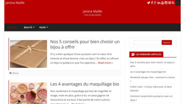 Page d'accueil du site : Janina Maille