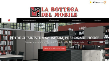Page d'accueil du site : La Bottega del Mobile