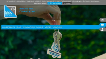 Page d'accueil du site : Priol et Lacourt 
