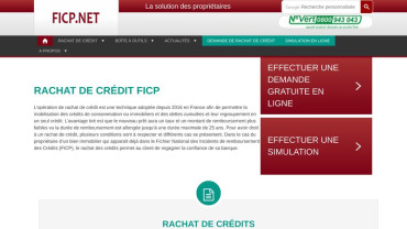 Page d'accueil du site : FICP