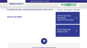 Page d'accueil du site : France Credits