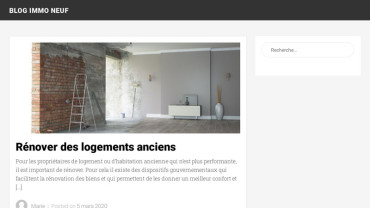 Page d'accueil du site : Blog Immo Neuf 